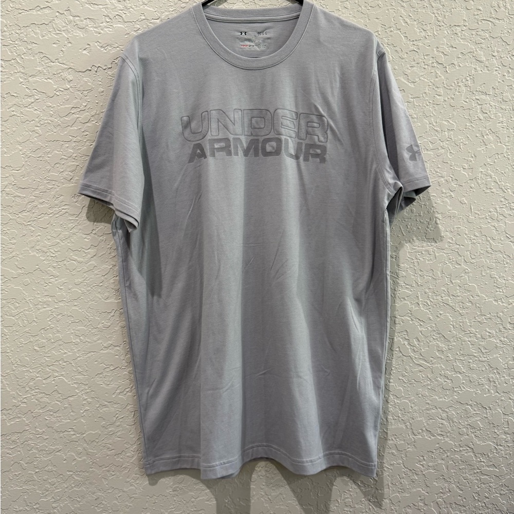 Under Armour Light Gray Men's Short Sleeve Tee Loose Fit